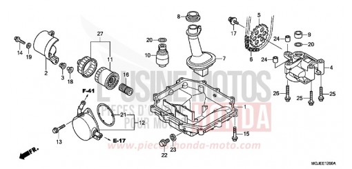 CARTER D'HUILE/POMPE A HUILE CBF1000FAC de 2012